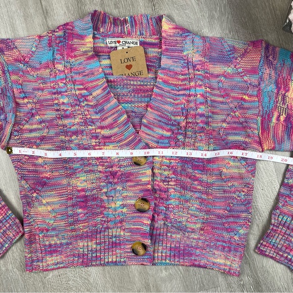 NWT Love Change Italy Crop top with Sweater Medium - Picture 5 of 7